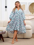 Халат женский из бязи м66голубой